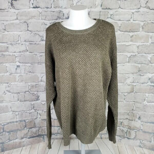 Vintage 80s Northern Elements Oversized Shaker Sweater Olive Green  Men's XL